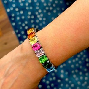DANNIJO silver and multi colored  gem bracelet
